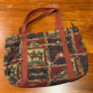 Vintage 80s/90s Gloria Rae Equestrian Tapestry Bag